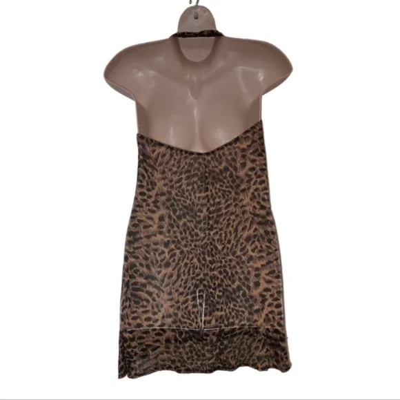 Animal print halter back nighty - Picture 5 of 6
